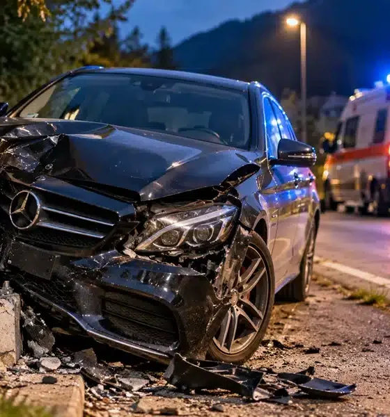 Animale attraversa la strada, auto si schianta contro un palo a Crevacuore