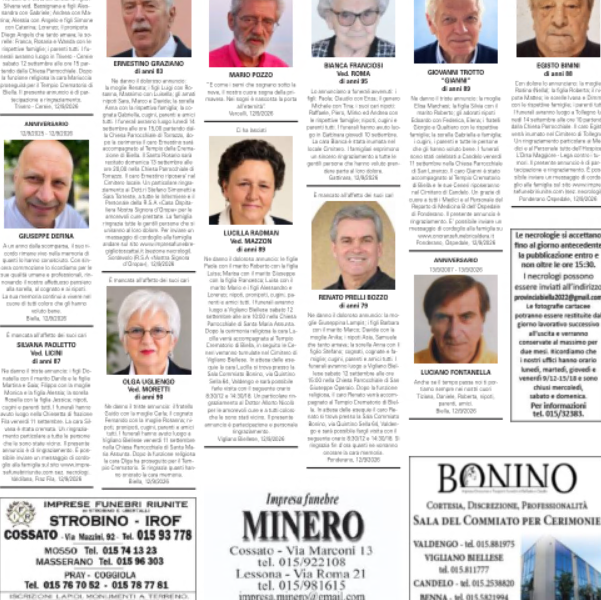 Ricordiamo i nostri cari defunti