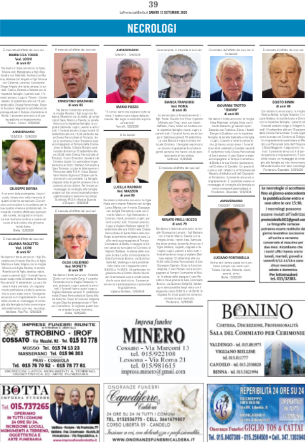 Ricordiamo i nostri cari defunti