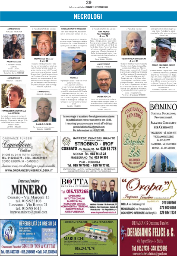 Ricordiamo i nostri cari defunti