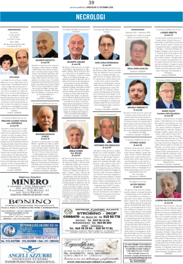 Ricordiamo i nostri cari defunti