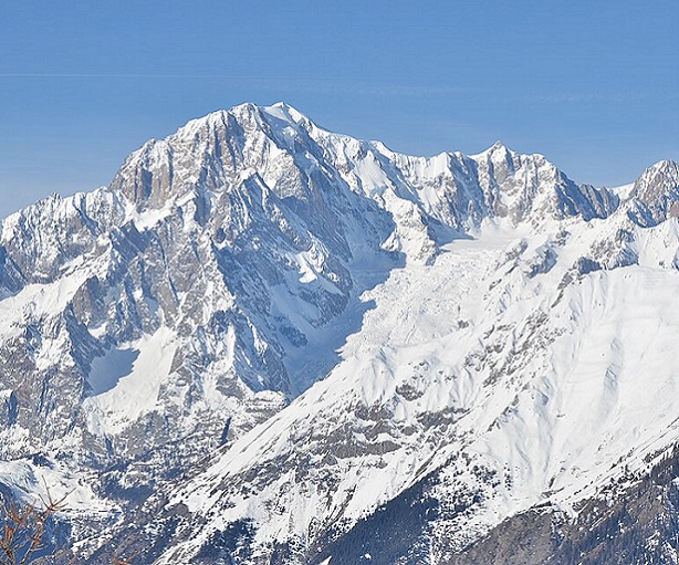 il monte bianco cresce