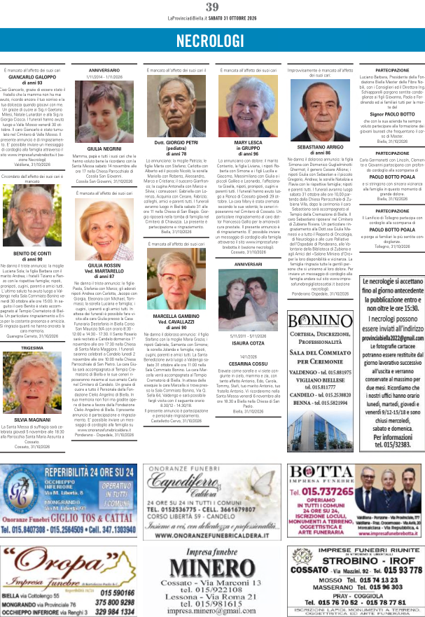 Ricordiamo i nostri cari defunti