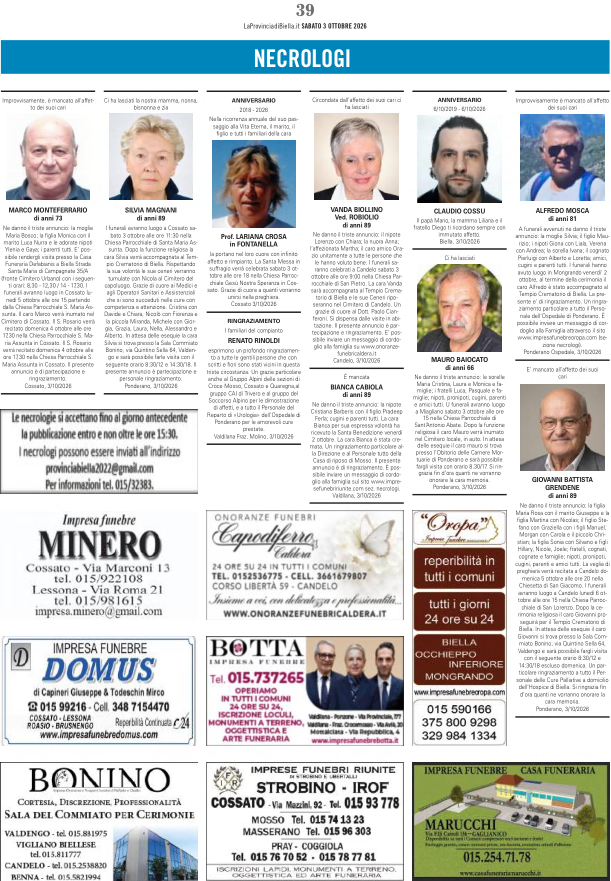 Ricordiamo i nostri cari defunti
